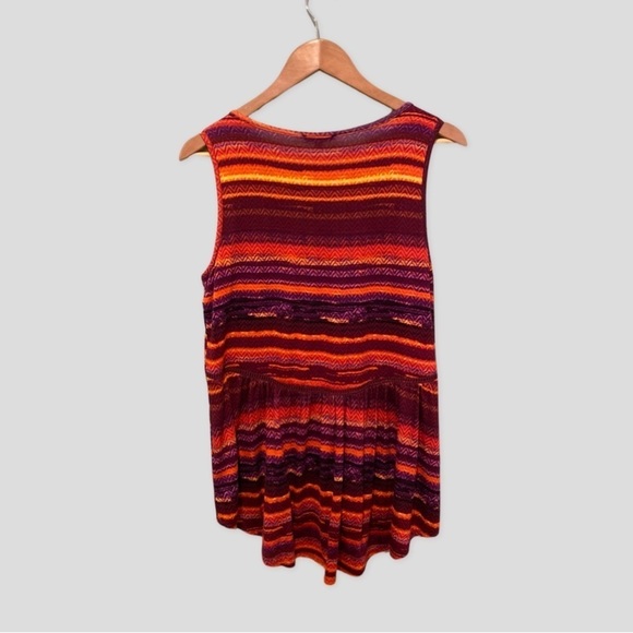 Cupio V-Neck High Low Peplum Tank Top Size L - Picture 2 of 6